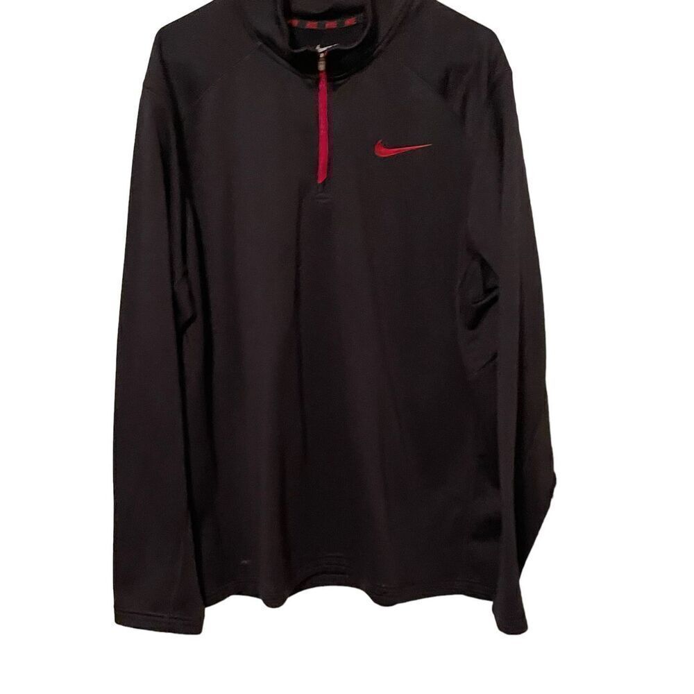 Nike Therma-Fit Men's Black Long-Sleeve Quarter Zip Basic Jacket Extra Large
